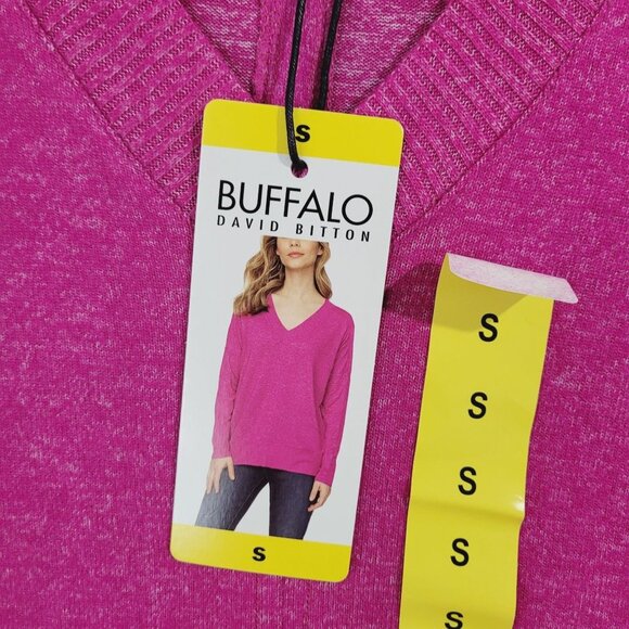 NEW Buffalo David Women's S Bitton Pi V-Neck Pullover Sweater Lightweight// 26PT - Picture 2 of 7